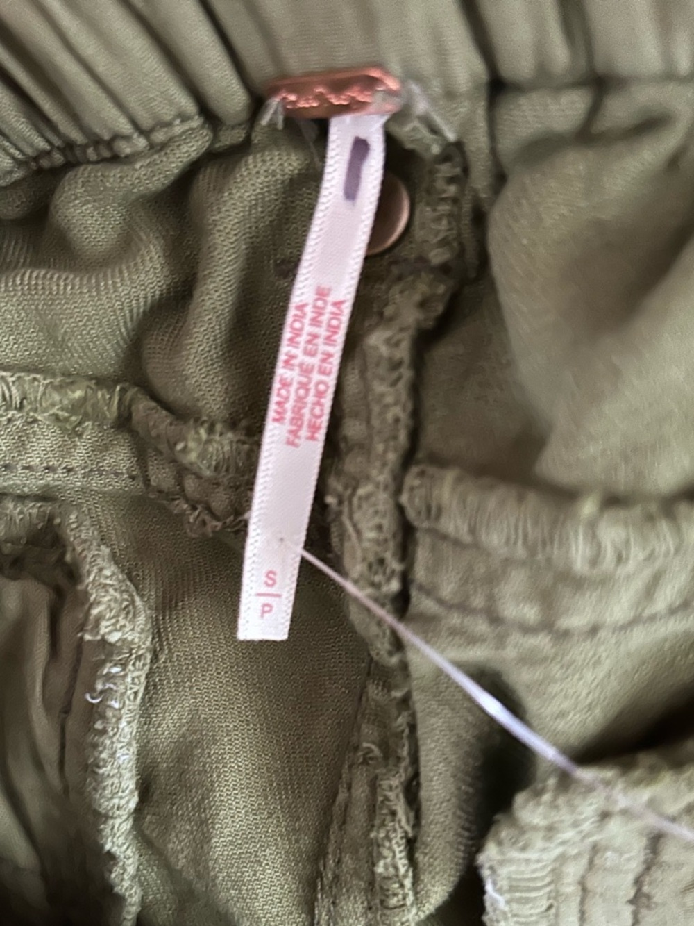 Free People Frankie Army Green Cargo Short S - Picture 4 of 4